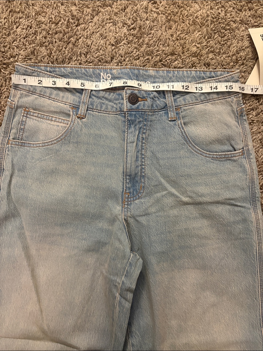 No Boundaries Faded Light Blue Wide Leg Flare Jeans - Picture 2 of 6